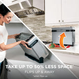 Ninja Digital Air Fryer & Toaster Oven | 8-in-1 Functionality | Flip-Up Design | XL Capacity | Air Fry Basket, Sheet Pan, Wire Rack & Crumb Tray | 1800 Watt | Silver | SP101
