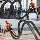 Brobantle Battle Rope 1.5 Inch Diameter,50FT Exercise Workout Ropes for Home Gym Heavy Weighted Training Rope for Working Out