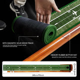 Kalramay Putting Green Indoor Golf Putting Mat – Easy to Assemble with Automatic Ball Return, Wrinkle-Free Close to Real Green Speed, Suitable for Office, Recreation Room, Patio
