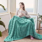 NEWCOSPLAY Super Soft Twin Blanket Mint Green Premium Silky Flannel Fleece 3D Checkered Lightweight Bed Blanket All Season Use (Mint Green Checkered, Twin(60"x80"))