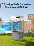 Uthfy Swamp Cooler, 42 Inch Evaporative Air Cooler with 13.5 Gal Large Water Tank, 3600 CFM, 120° Oscillation, 3 Modes & 3 Speeds, Remote, 12 H Timer, 4 Ice Packs, Portable Air Conditioner for Outdoor