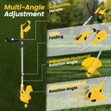 ALSO GO 21V Cordless Weed Wacker, Weed Eater Battery Powered with 2 x2.0Ah Batteries and 10 Spare Spools, 12''Grass Trimmer with Auto Line Feed, 2-in-1 Grass Trimmer& Edger Lawn Tool for Yard, Garden