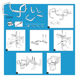 Carex Toilet Safety Frame - Toilet's Safety Rails with Adjustable Width - Toilet Rails for Elderly, Handicap, Home Health Care Equipment After Surgery, Supports 300lbs (Pack of 2)