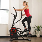 Sunny Health & Fitness Premium Cardio Climber Stepping Elliptical Machine - SF-E3919, Black Sunny Health & Fitness