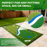 Kaoshan Golf Putting Green Mat - 5FT×10FT/5FT×12FT Putting Green Indoor, Professional Golf Putting Mat with Realistic Turf, Golf Simulators for Home, Multi Holes & Flags for Outdoor Golf Practice