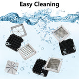 ROVSUN Commercial Vegetable Chopper French Fry Cutter Potato Slicer Fruit Chopper, Super Value Set of Suction Feet, 1/2'', 3/8'', 1/4'', 8-Wedge Blades and Pusher Blocks for Restaurant, Home & Kitchen