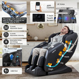BOSSCARE 2026 Massage Chair Full Body, AI APP Control Shiatsu Zero Gravity Massage Chair with Foot Roller, Back Calf Heated, Bluetooth Speaker, Relaxing Massaging Recliner for Friend Family