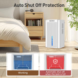 Dehumidifier, 95OZ Dehumidifier for Home 1000 Sq.Ft - Quiet with Auto Shut Off & Relaxing 7 Color Ambient Light,Ideal for Livingroom, Bedroom, Basement(White)