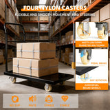 Heavy Duty Platform Truck Moving Flatbed Cart 47” x 24”Push Dolly, 3500 lbs Capacity Steel Flatbed Cart,