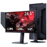 KTC 25M2 Pro 400Hz Gaming Monitor, 24.5 Inch 360Hz Gaming Monitor 1080P, Fast IPS, 1ms GTG, DAC, Adaptive Sync, Vertical Monitors w/Shielding Hood, HDMI DP, Tilt/Swivel/Pivot/Height Adjustment, VESA