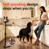 RONEAIR Cordless Vacuum Cleaner for Home,Cleans Under Furniture Without Bending,40Kpa 45Mins,Self-Standing,Powerful Stick Vacuum Cordless for Pet Hair,Hard Floors,Carpets,Car