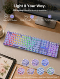 Sablute Wireless Mechanical Keyboard and Mouse Combo, RGB Backlit, KM81