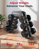 FEIERDUN Adjustable Dumbbells, 30lbs Free Weight Set with Connector, 4 in1 Dumbbells Set Used as Barbell, Kettlebells, Push up Stand, Fitness Exercises for Home Gym Suitable Men/Women