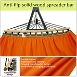 Tranquillo Sturdy Steel Hammock Stand with Premium Cotton Canvas, 600 lbs Capacity Folding Hammock Stand, Portable Hammock 30-Second Fold Unfold Hammock for Camping, Orange
