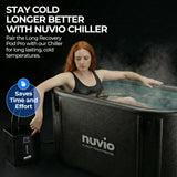 Nuvio Long Recovery Pod Pro - 120 Gallon Ice Bath Cold Plunge Tub