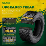 Wiltire 2 Pack 16x6.50-8 Lawn mower Tubeless Tire,16x6.5-8 Tire for Riding Mowers & Garden Tractors,Turf Tread,4 Ply