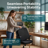 Large Office Chair Seat Cushion with Handle, Non Slip Sponge Padding