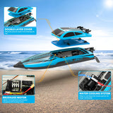 volantexrc Brushless RC Boats for Adults, 30+MPH Fast Remote Control Boat with 2 Rechargeable Batteries for Lakes, 30+ Mins Full Proportional Boats High Speed RC Boat for Adults (79705 Blue)