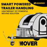Novawinch Mini Mover 3-12V Electric Trailer Dolly - Motorized Jockey Wheel for Trailers up to 6000 lbs - Powered Forward and Reverse Steering Control - 8 Inch No Flat Tire - Clamp or Bolt Mount