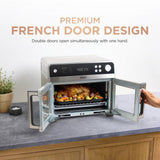 Ninja | French Door Premier | Air Fryer, Convection Oven, Toaster | 5-qt Air Fry Basket, Sheet Pan, Wire Rack, Broil Rack | PFAS-free Cooking Surface, Dishwasher-safe Accessories | FO101 (NEW)