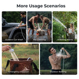 FLEXTAILGEAR MAX Shower Ultralight Rechargeable Outdoor Shower Pump, Portable Camping Showerhead Handheld, Travel Shower with USB-C Water Pump for Hiking, Car wash, Pet Cleaning, Beach Vacations