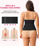 Gotoly Waist Trainer for Women Corset Shapewear Tummy Control Faja Body Shaper Postpartum Segmented Waist Cincher(Black,Medium)