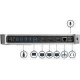 StarTech.com Triple Monitor USB 3.0 Docking Station, 2x 4K DisplayPort & HDMI, USB Type A Universal Laptop