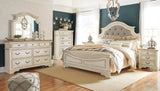 Signature Design by Ashley Realyn Dresser Chest Of Drawers, Two‑Tone Cottage Style Bedroom Dresser With Smooth‑Gliding Drawers, Wood Construction For Kids And Adult Bedrooms, Chipped White