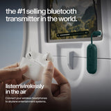 Twelve South AirFly Pro 2, Bluetooth Adapter, Pair 2 AirPods, Teal Ice