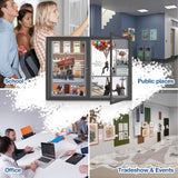 Enclosed Bulletin Board Lockable,Outdoor Noticeboard 44x32 Inch
