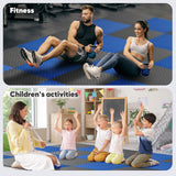 Home Gym Mat, Puzzle Exercise Mat, EVA Interlocking Foam Floor Tiles for Home Workout Equipment and Kids' Play Areas - Black, 24 in x 24 in x ½ in - 32 Tiles (Black, 32 Pack, 128 SQ FT) Nazhura