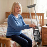 Aluminum Crutches for Adults & Seniors, Adjustable Crutches for Walking, Comfortable Lightweight Crutch with Underarm Pad & Crutch Bag & Hand Grip, 300 LB Weight Capacity, Fitting 5'8"-6'6", 1 Pair