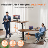 Huuger 71 x 30 Large Electric Standing Desk, Height Adjustable Computer Desk, 29.5" Deep Desktop, Stand up Gaming Office Table with 2 Hooks