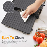 Sunvivi Panini Press Sandwich Maker: Electric Panini Press Grill with Locking Lid, Portable Indoor Panini Maker with Nonstick Plates, 1000W Double-sided Grill with 180° Flat Opening, Easy to Clean