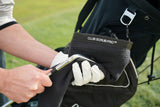 Club Scrub Golf Club and Ball Cleaning Pouch, Black, Golf Towel, Microfiber, Waterproof, Machine Washable