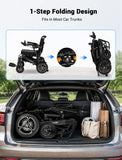 Aotedor Electric Wheelchair for Adults, 35 Miles Dual Battery, Foldable Power Wheelchair with Dual Brushless Motors, 330 lbs Capacity, Airline Approved, Stable & Reliable Performance