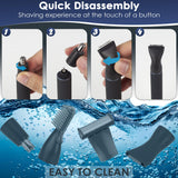 ULAIDO Beard Trimmer for Men, 4-in-1 Electric Grooming Kit with 8700RPM, IPX6 Waterproof, USB-C Fast Charge, 4 Detachable Heads for Nose Ear Eyebrow Body Hair Trimming