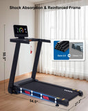 ATEEDGE Treadmill with Auto Incline, 20% Incline, 3.0HP, 10 MPH Running Machine, 18.5" Wide Belt, 350 lbs Capacity, Treadmill for Home with Bluetooth App