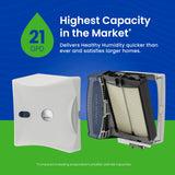 AprilAire 720MKZ Whole-House Fan-Powered Evaporative Humidifier – 21 GPD, Water Saving, Manual Control, Installation Kit, for up to 6,250 Sq. Ft., Part of the AprilAire Healthy Air System