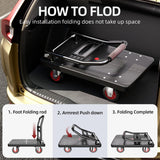 Foldable Push Cart Dolly | 760 lbs. Capacity Moving Platform Hand Truck | Heavy Duty Space Saving