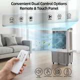 Uthfy 45" Portable Evaporative Air Cooler, 5100 CFM Swamp Cooler Air Conditioner with 16.5 Gal Detachable Water Tank, Remote, 12H Timer, 120 Oscillation, Outdoor Cooling Fan for Garage, Patio