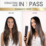 ELLA BELLA® Titanium Flat Iron Hair Straightener Slim (with Infrared) • Professional Straightening Iron • Digital Display to Accurately Control Temperature • As Featured in Good Housekeeping