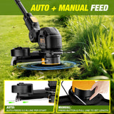HEINPRO Cordless String Trimmer Compatible with Dewalt 20V MAX Battery, 12-Inch Electric Weed Wacker, Auto Line Feed, Weed Eater Battery Powered Grass Trimmer, w/ 6 Line Spools, Black(Tool Only)