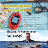 LUCKY Sonar Portable Fish Finder Transducer Wired Water Depth Finders Boat Kayak Transducer Fish Finder Handheld Fishing Gifts for Men