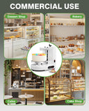 WantJoin Cake Decorating Machine - 4-12 Inch Automatic Cream Spreading for Cake Frosting Machine 60-320 RPM with Graduated Scrapers Electric Turntable, White