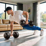 FLYBIRD Adjustable Dumbbell Set of 2, 5-IN-1 Fast Adjustable Weights Dumbbell Set for Home Gym Exercise & Fitness, Fast Change Weights with Anti-Slip Handle, Multiweight Options for Full Body Workout Suitable Men/Women(55LBx2)
