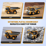 KIDMARKT RC Dump Truck Toy for Kids | 9-Channel Metal Construction Vehicle with Working Bed, Lights & Sounds, Rechargeable Remote Control Truck for Boys Ages 3-12, Durable STEM Gift for Birthday 2026