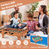 GYMAX Foosball Table, 27" Table Top Foosball with 2 Footballs, Mini Foosball Table for Kids Game Room, Family Night, Wooden