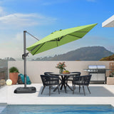 PURPLE LEAF Patio Outdoor Umbrella 9' x 9' Square All-Weather Apple Green