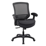 WITTLONG 400lbs Ergonomic Office Chair with Double Seat Cushion and Soft Armrests for Executive Computer Desk with Built-in Lumbar Support (Black)